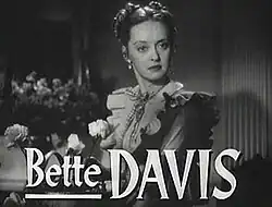 Hlavní představitelka Bette Davis