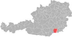 okres Deutschlandsberg na mapě Rakouska