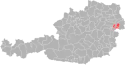 okres Eisenstadt-okolí na mapě Rakouska