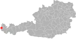 okres Feldkirch na mapě Rakouska