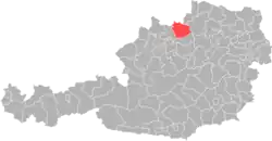 okres Freistadt na mapě Rakouska