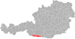 okres Hermagor na mapě Rakouska