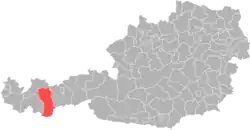 okres Imst na mapě Rakouska