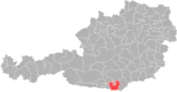 okres Klagenfurt-Land na mapě Rakouska