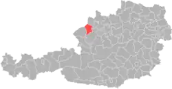 okres Ried na mapě Rakouska