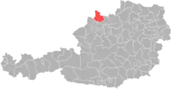 okres Rohrbach na mapě Rakouska