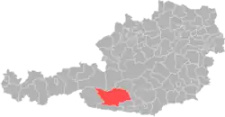 okres Spittal an der Drau na mapě Rakouska
