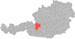okres St. Johann im Pongau na mapě Rakouska