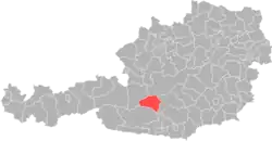 okres Tamsweg na mapě Rakouska