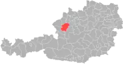 okres Vöcklabruck na mapě Rakouska