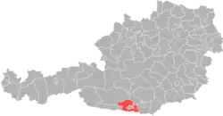 okres Villach-venkov na mapě Rakouska