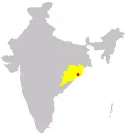 Bhuvanéšvar na mapě