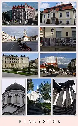 Koláž památek v Bělostoku