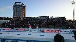 Östersundský stadion s věží Arctura v roce 2014