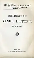 Bibliografe za rok 1904 - první ročník