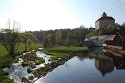 Řeka Pfreimd pod hradem Trausnitz