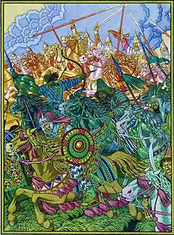 Ilustrace k eposu Slovo o pluku Igorově