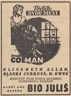 Bio Juliš, dobová reklama 1939