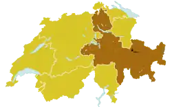 Diecéze churská na mapě