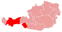 Diecéze innsbrucká na mapě