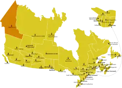 Diecéze Whitehorse na mapě