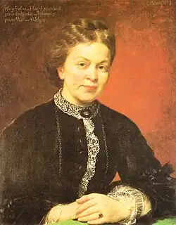 Marie Dubská z Třebomyslic, provdaná von Ebner-Eschenbach, portrét Karl von Blaas.