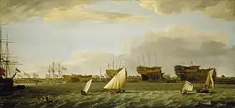 Loděnice Blackwall Yard na Temži, Francis Holman, 1784