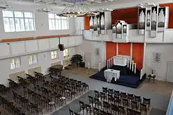 Blahoslavův dům – interiér kostela