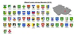 Přehled obecních znaků okresu Blansko II