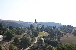 Pohled na Pustritz (Pustrica), část městyse