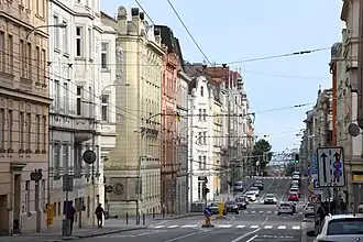 Úvoz u křižovatky s Gorkého