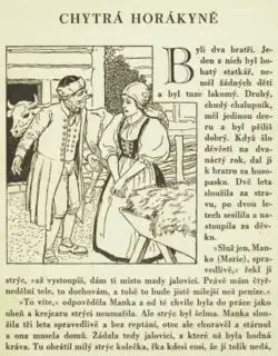 Ilustrace k pohádce od malíře Václava Čutty