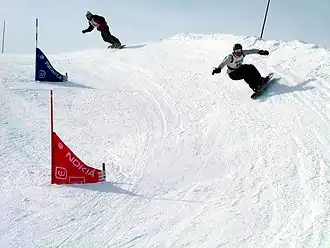 Snowboard cross competition