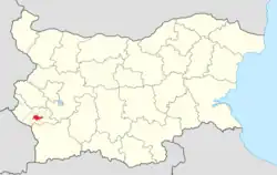 Obština na mapě Bulharska