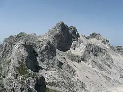 Pohled na Bobotov kuk z Minin Bogaz (2387 m)