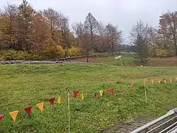 Pohled na trať ve svahu