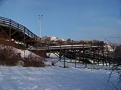 dřevěná konstrukce dráhy