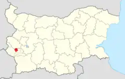 Obština na mapě Bulharska