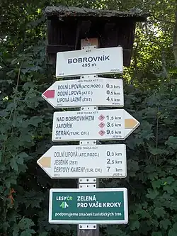 Rozcestník turistických cest