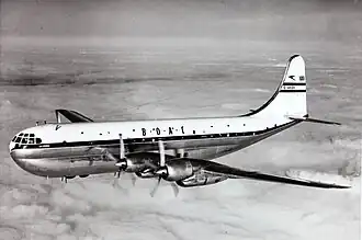 Boeing 377 Stratocruiser Caledonia britské státní letecké společnosti BOAC