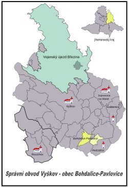 Bohdalice-Pavlovice na mapě