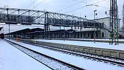 Zimní pohled na stanici