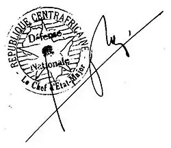 Jean-Bedel Bokassa – podpis