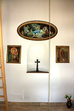 Interiér kaple v obci Svahová