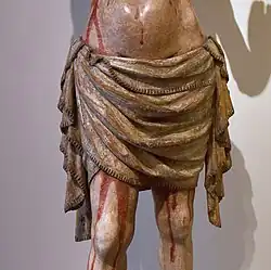 Bolestný Kristus z Novoměstské radnice, detail perizonia