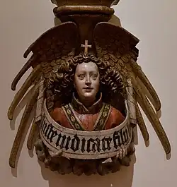 Bolestný Kristus ze Staroměstské radnice, konzola s andělem