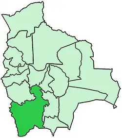 Diecéze Potosí na mapě