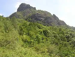 Silueta ležícího lva od severozápadu