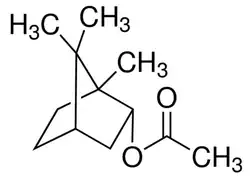 Strukturní vzorec bornylacetátu