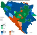 Etnická struktura Bosny a Hercegoviny v roce 2013.